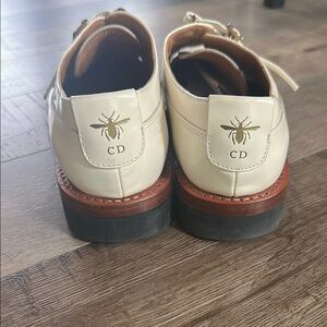 Christian Dior leather cream Oxford shoes size 37